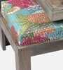 Blane 4 Seater Coffee Table Set With Floral Print Green Kantha Cushion