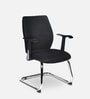 Blaze Fabric Cantilever Chair in Black Colour