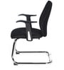 Blaze Fabric Cantilever Chair in Black Colour