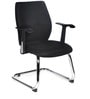 Blaze Fabric Cantilever Chair in Black Colour