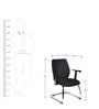 Blaze Fabric Cantilever Chair in Black Colour
