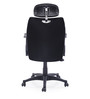 Blaze Fabric High Back Headrest Chair in Black Colour