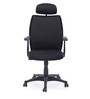 Blaze Fabric High Back Headrest Chair in Black Colour