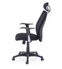 Blaze Fabric High Back Headrest Chair in Black Colour