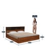 Blaze King Size Bed with Box Storage in Teak Finish