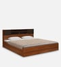 Blaze King Size Bed with Box Storage in Teak Finish