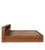 Blaze King Size Bed with Box Storage in Teak Finish