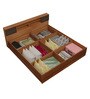 Blaze King Size Bed with Box Storage in Teak Finish