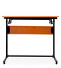 Blaze Metal Foldable Study Table in Brown Finish