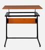 Blaze Metal Foldable Study Table in Brown Finish