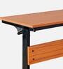 Blaze Metal Foldable Study Table in Brown Finish