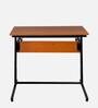 Blaze Metal Foldable Study Table in Brown Finish