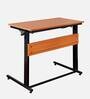 Blaze Metal Foldable Study Table in Brown Finish