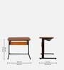 Blaze Metal Foldable Study Table in Brown Finish