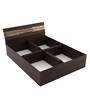 Blaze Queen Size Bed With Box Storage In Choco Walnut Finish