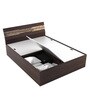 Blaze Queen Size Bed With Box Storage In Choco Walnut Finish