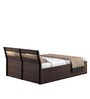Blaze Queen Size Bed With Box Storage In Choco Walnut Finish