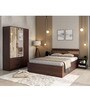 Blaze Queen Size Bed With Box Storage In Choco Walnut Finish