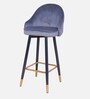Blaze Velvet Bar Chair in Grey Colour Blaze Velvet Bar Chair in Grey Colour