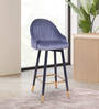 Blaze Velvet Bar Chair in Grey Colour Blaze Velvet Bar Chair in Grey Colour