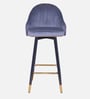 Blaze Velvet Bar Chair in Grey Colour Blaze Velvet Bar Chair in Grey Colour