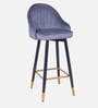 Blaze Velvet Bar Chair in Grey Colour Blaze Velvet Bar Chair in Grey Colour