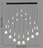 Blazily Smart Voice LED Chandelier Light | Stylish Modern Ceiling Fixture with Voice Control | Ambient Lighting for Living Room, Bedroom & Dining