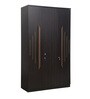 Blazing 3 Door wardrobe in Cairo Walnut & Dark Ebony Finish