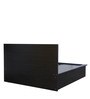 Blazing Queen SizeBed with Storage in Cairo Walnut & Dark Ebony Finish