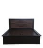 Blazing Queen SizeBed with Storage in Cairo Walnut & Dark Ebony Finish