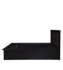 Blazing Queen SizeBed with Storage in Cairo Walnut & Dark Ebony Finish