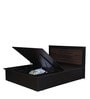 Blazing Queen SizeBed with Storage in Cairo Walnut & Dark Ebony Finish