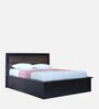 Blazing Queen SizeBed with Storage in Cairo Walnut & Dark Ebony Finish