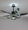 BLDC Retractable Blade Chandelier Ceiling Fan with LED Light