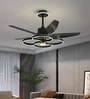 BLDC Retractable Blade Chandelier Ceiling Fan with LED Light