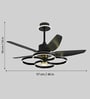 BLDC Retractable Blade Chandelier Ceiling Fan with LED Light