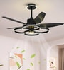 BLDC Retractable Blade Chandelier Ceiling Fan with LED Light