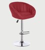 Bleez Leatherette Bar Stool In Maroon Colour With Swivel