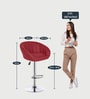 Bleez Leatherette Bar Stool In Maroon Colour With Swivel