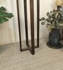 Blender Wooden Floor Lamp with Jute Shade & Brown Base 