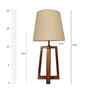 Blender Wooden Table Lamp with Jute Shade & Brown Base
