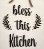 Bless This Kitchen White Wooden Wall Art