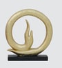 Blessing Mudra Sculpture with Golden Finish & Resin Material Table D cor