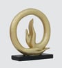 Blessing Mudra Sculpture with Golden Finish & Resin Material Table D cor