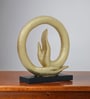 Blessing Mudra Sculpture with Golden Finish & Resin Material Table D cor
