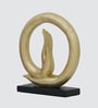 Blessing Mudra Sculpture with Golden Finish & Resin Material Table D cor