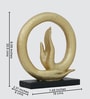 Blessing Mudra Sculpture with Golden Finish & Resin Material Table D cor