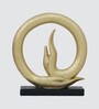 Blessing Mudra Sculpture with Golden Finish & Resin Material Table D cor