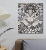 Blessings of Ganesha Canvas Portrait Pen & Ink Painting
