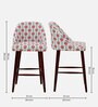 Blevins Fabric Bar Chair In Floral Print on White